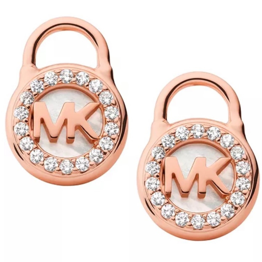 Michael Kors Padlock Logo Earrings - Picture 1 of 5
